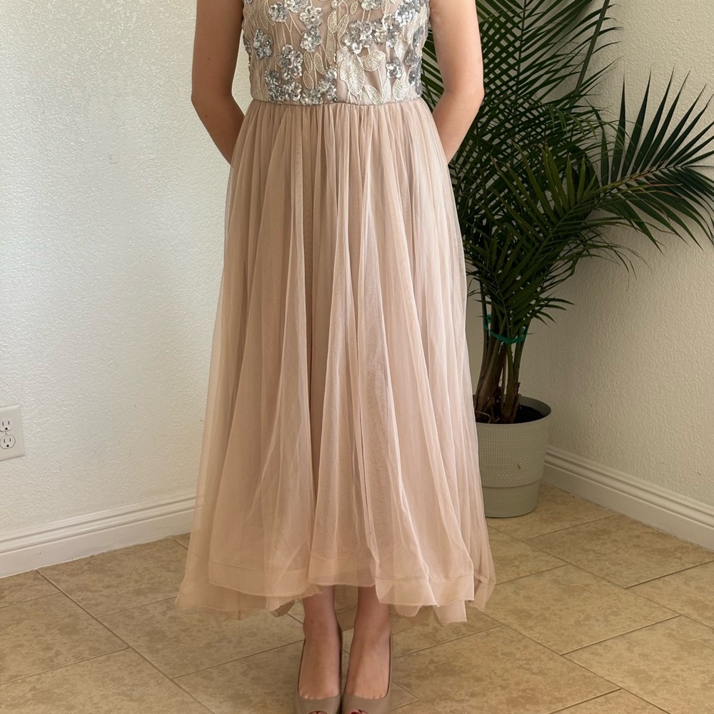 Elegant Floral Embroidered Dress